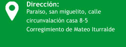 Dirección: Paraiso, san miguelito, calle circunvalación casa 8-5 Corregimiento de Mateo Iturralde
